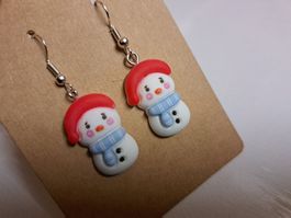 Weihnachten Schneemann Ohrringe Geschenk für Festtage!🎁🎄