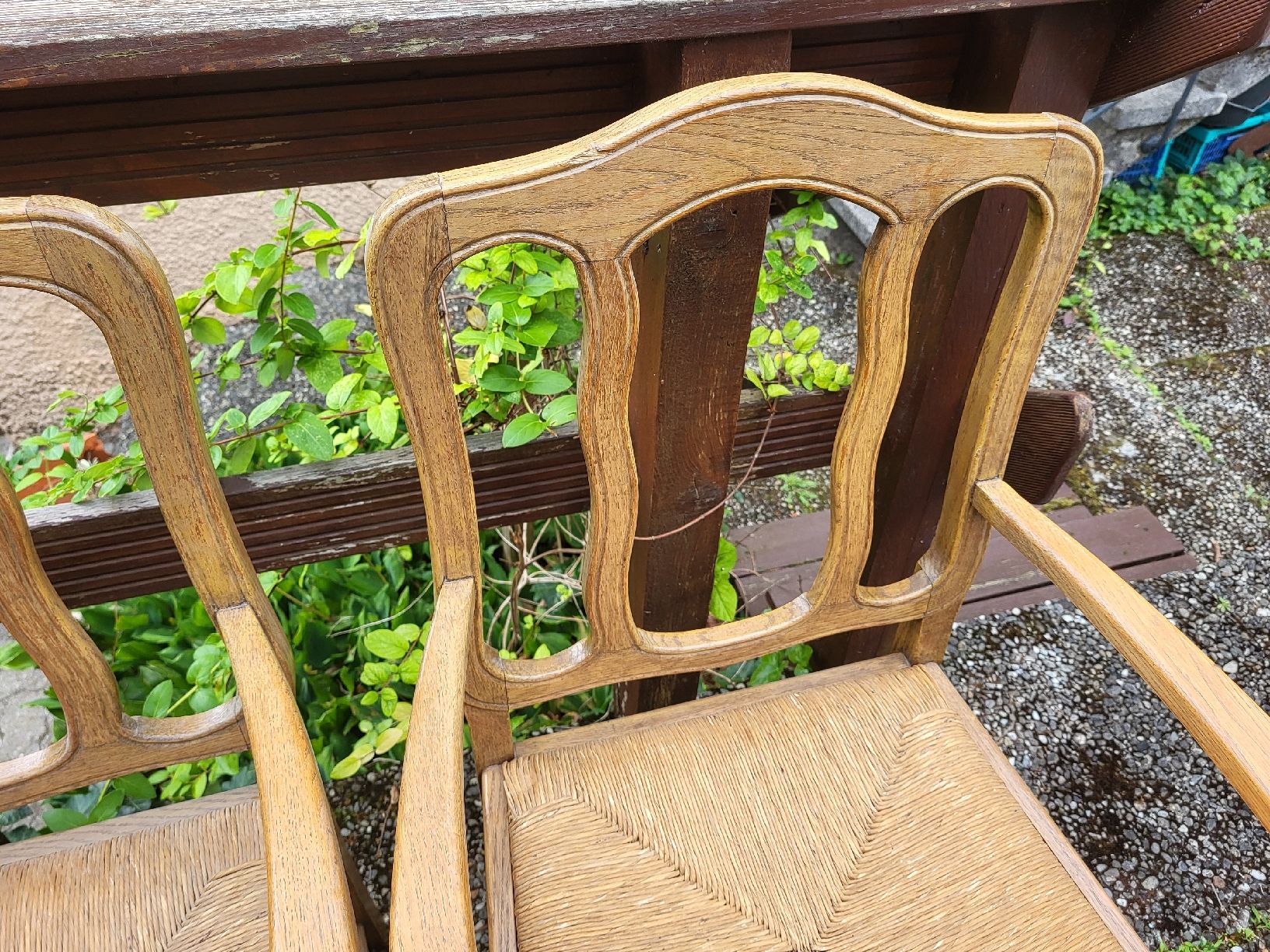 Stühle: 2 chaises en chêne blond paille chabby chic 70er. – Gebraucht aus Vevey von oldiz 4