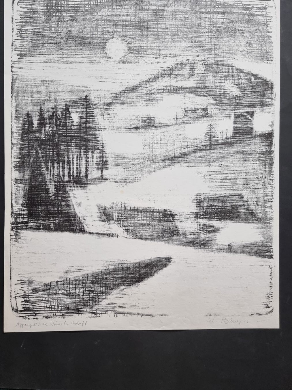Arts picturaux & lithographies: HANS BAUER LITHOGRAPHIE SIGNIERT  BEZEICHNET – D'occasion à Gersau par grafik-kunst 1