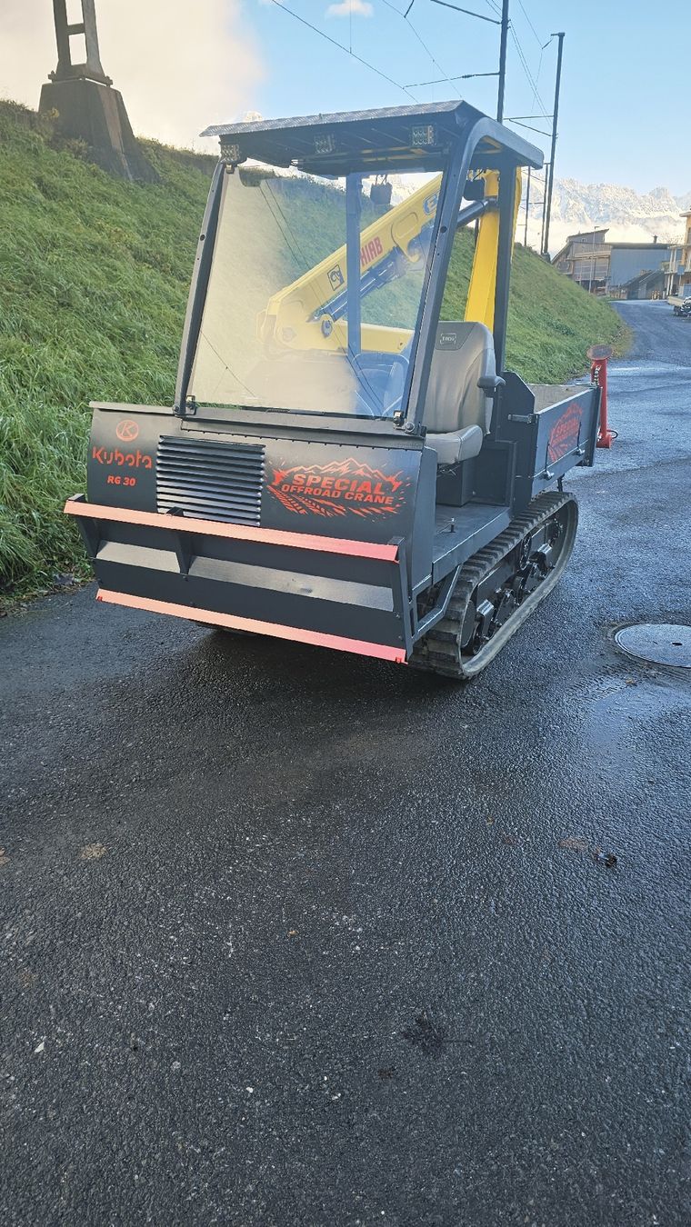 Kubota RG30 Raupendumper mit Pritsche und Kran (Raupenkran) (Gebraucht ...