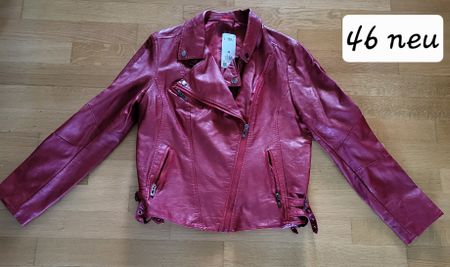 Lederjacke rot Grösse 46 neu