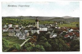 Kirchberg (SG) Toggenburg - Dorfzentrum mit Kirche - 1917