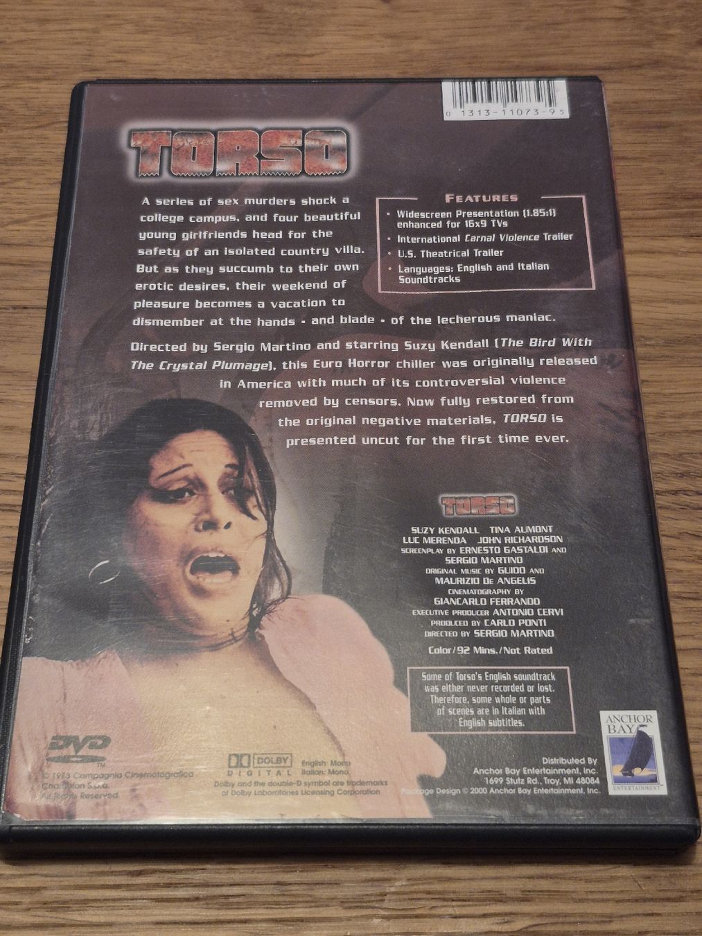Tutti i DVDs: Torso - Horror - Uncut! (DVD) English - Code 1 – Usato da Oberembrach venduto da giu_7ksd 1