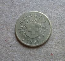 ++ 5 Rappen 1851, gute Erhaltung