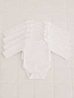 Baby Bodysuits White Long Sleeve Set of 5 Size 56