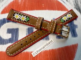 16mm Uhrenband Leder braun, Edelweiss, Uhrenarmband