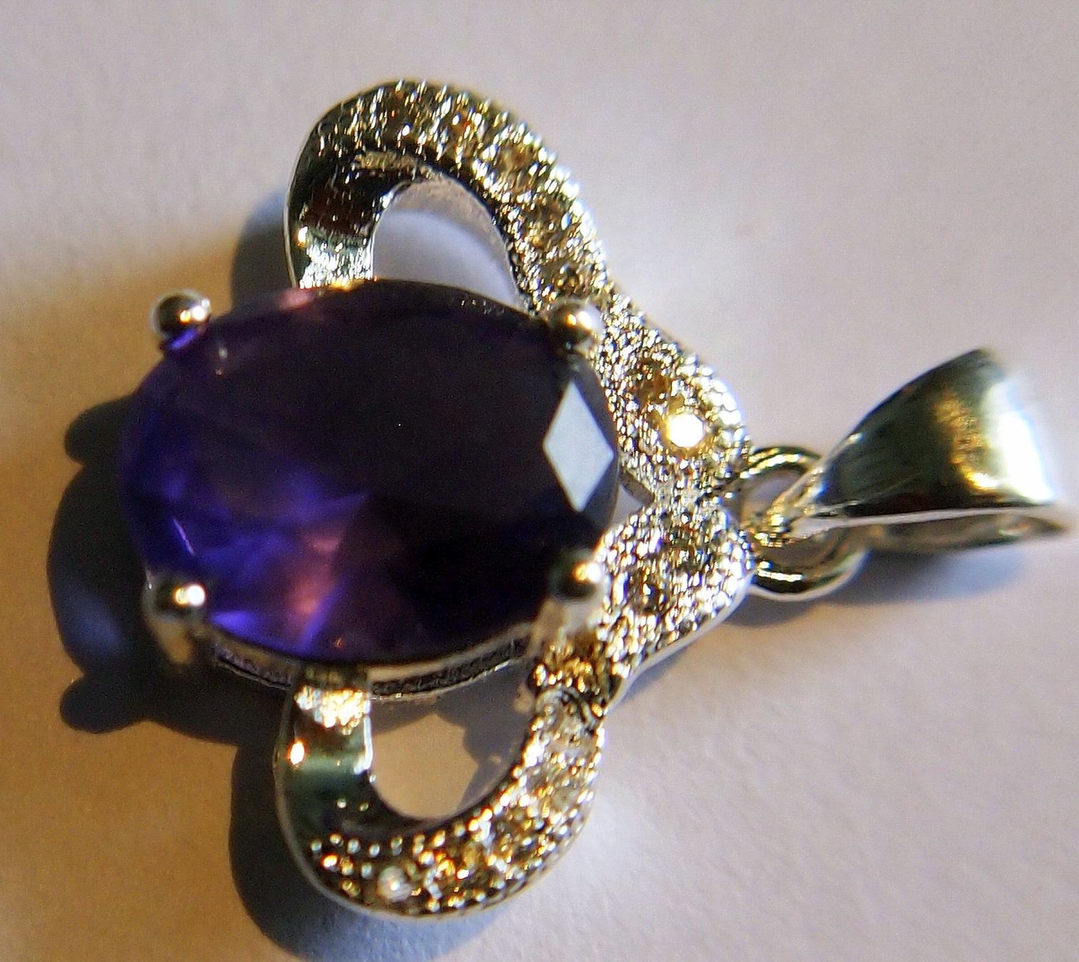 Pietre preziose: 18,55 CTS AMETHYST CRYSTAL ANHÄNGER – Nuovo e nell'imballaggio originale da Reinach BL venduto da Marblue 6