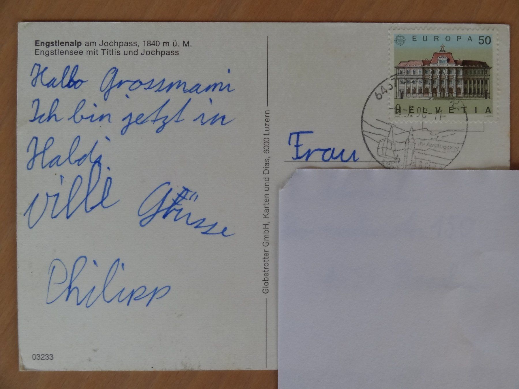 Ansichtskarten: Engstlenalp, Jochpass - 2 cartes - année 1990 – Gebraucht aus St Léonard von Riglin 1