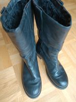 Bottes d'hiver chaude noires en cuir véritable taille 41