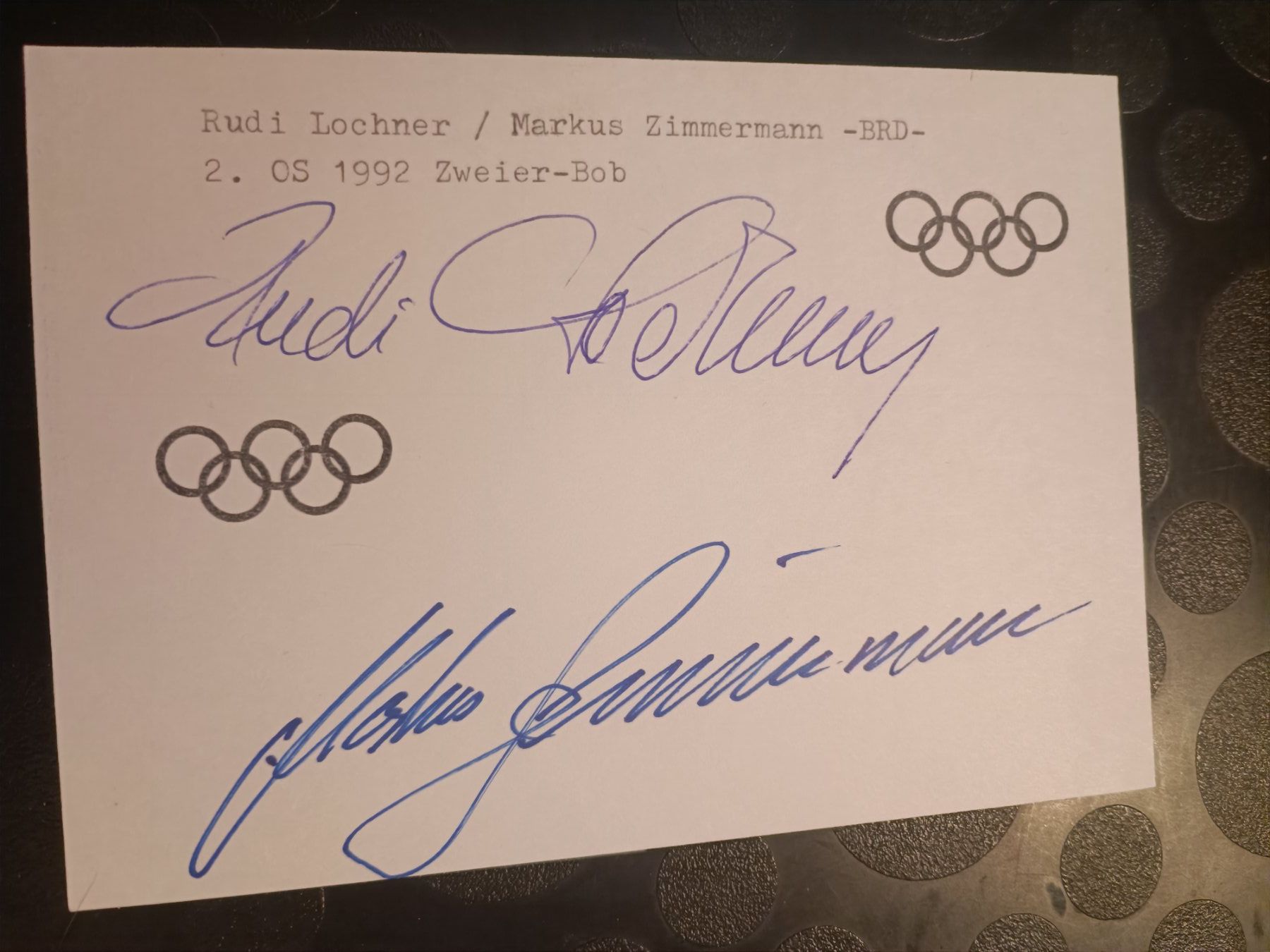 Autografi: 2er Bob Lochner & Zimmermann -  handsigniert – Usato da Menziken venduto da Artographs