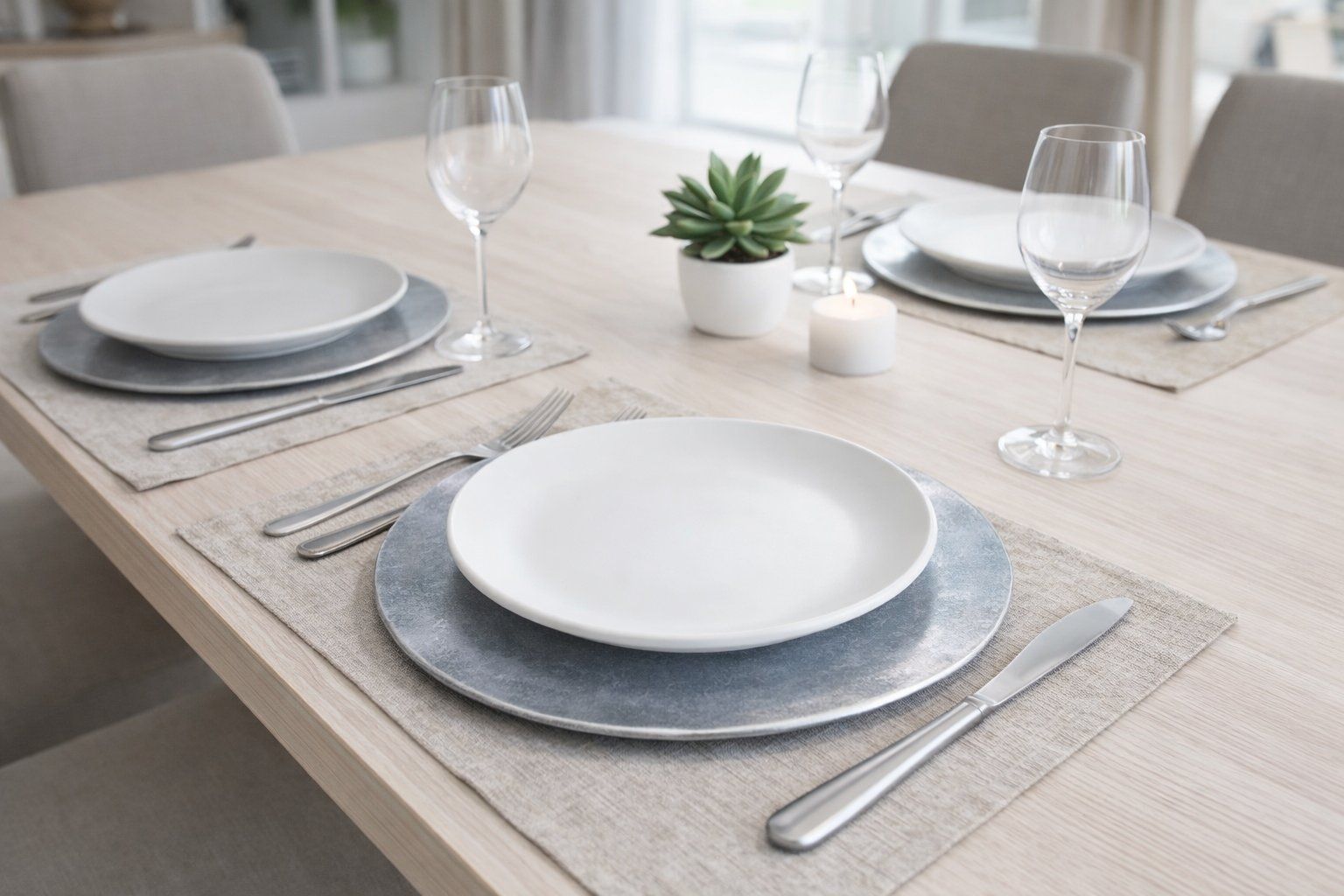 Tutte le decorazioni: 4x Deko Teller Silber Tischdekoration Set – Nuovo (secondo la descrizione) da Fully venduto da VaneaSelection