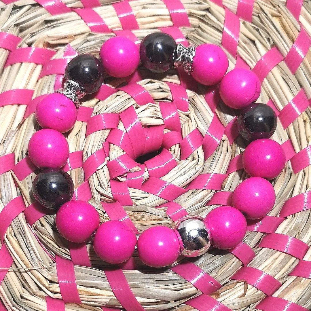 Bracciali & Braccialetti: pinke Armk. mit Hämatit - Spendenaktion – Nuovo (secondo la descrizione) da Unterkulm venduto da Nachtigall 2