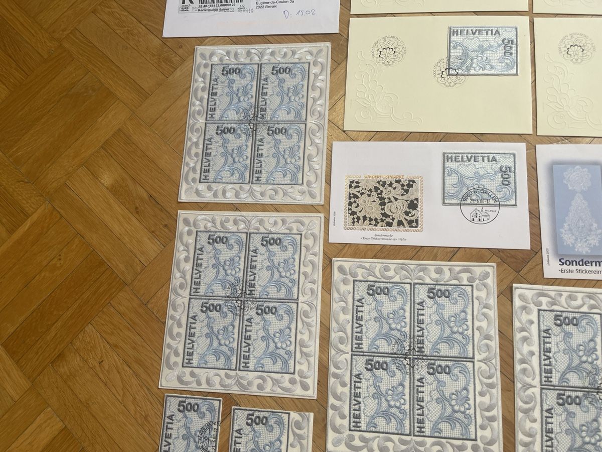 Tutti i francobolli: timbre tissus de l’an 2000. – Usato da peseux venduto da laurencephil 5
