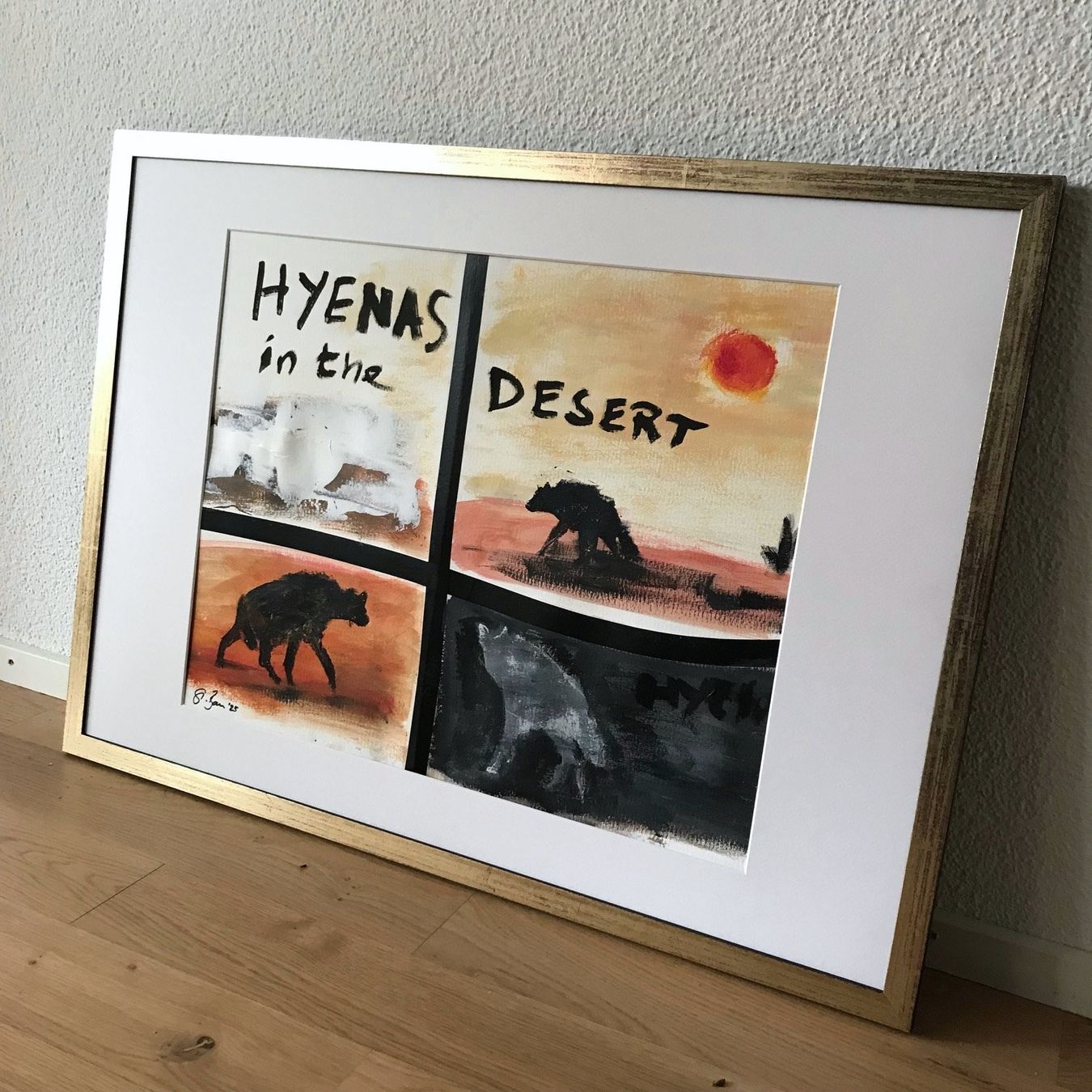 Gemälde: Hyenas Moderne Kunst Wüste Expressionismus Acryl Bammert – Neu (gemäss Beschreibung) aus St. Niklausen LU von Stefan_Bammert_Art
