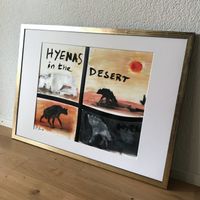 Hyenas Moderne Kunst Wüste Expressionismus Acryl Bammert