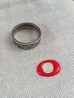 Bague Argent monnaie suisse Helvetia 1940 Taille 57
