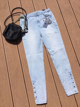 Pantalon jeans stretch bleu clair Zebra