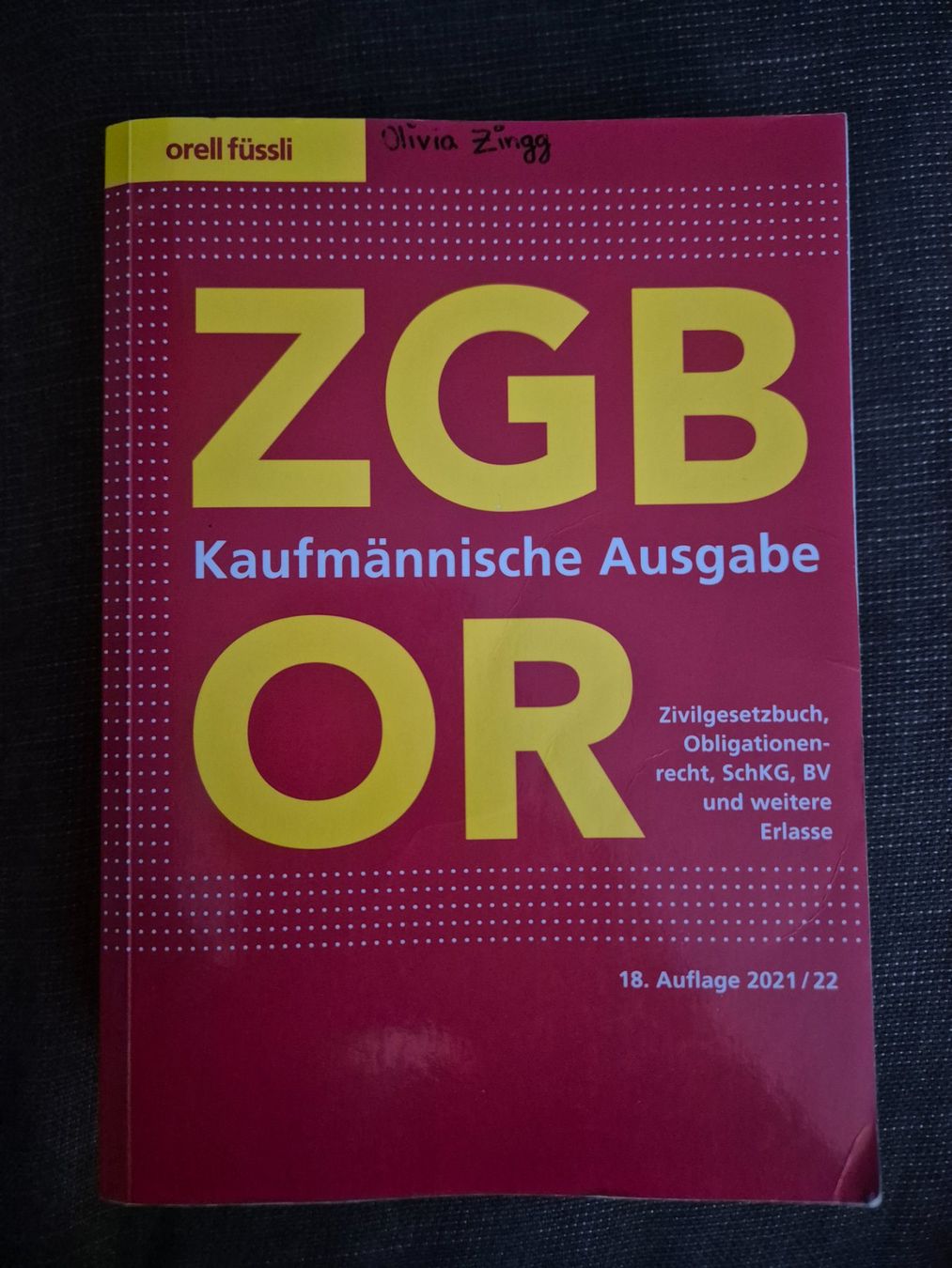 Libri: ZGB & OR – Nuovo (secondo la descrizione) da Reigoldswil venduto da lus_76dn