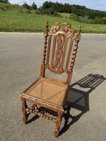 Antiker Stuhl (6 Stück) mit Rattansitz für laue Sommerabende