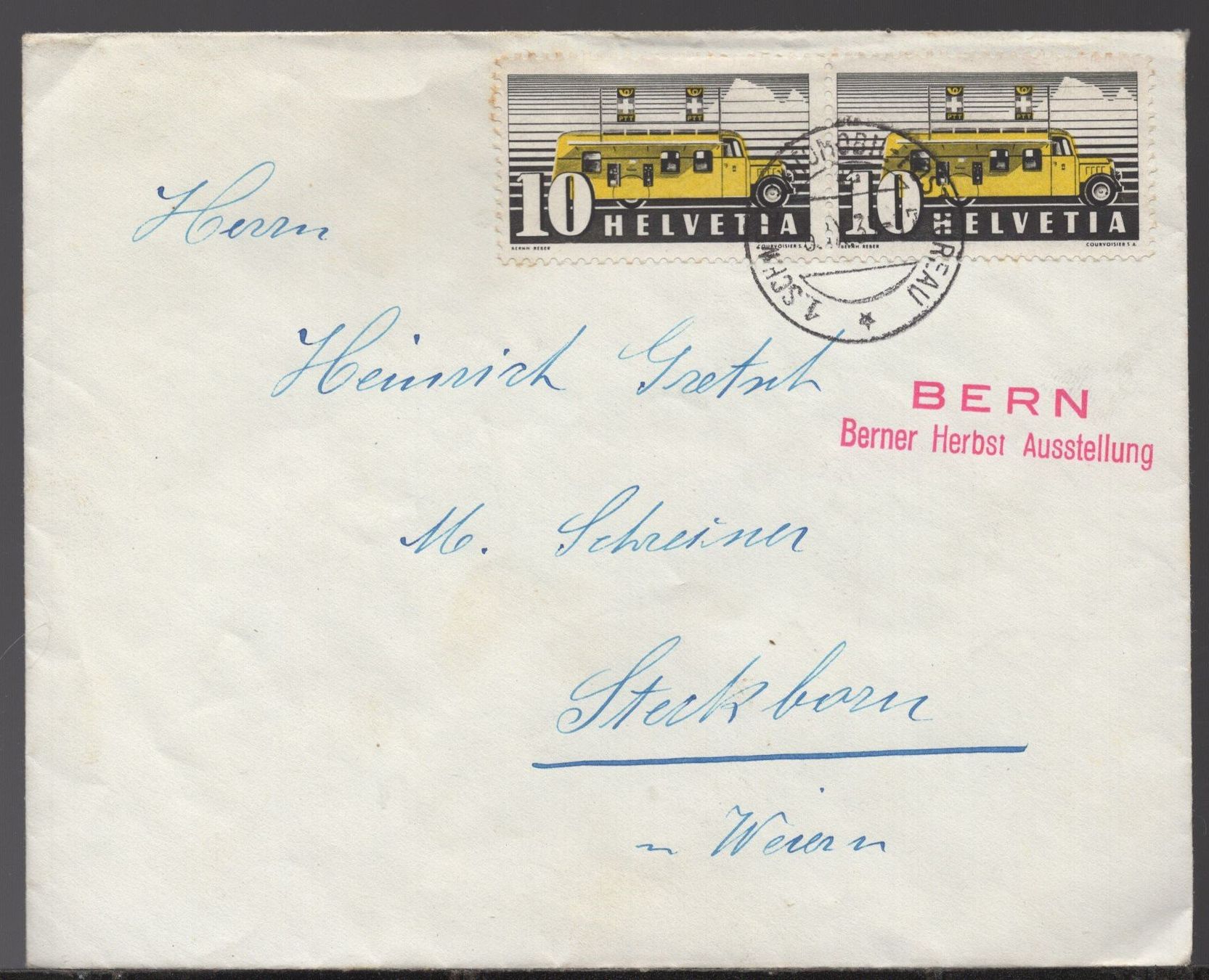 Tutti i francobolli: Berner Herbst Ausstellung,  6.IX.37 – Usato da Aarau venduto da kufi44