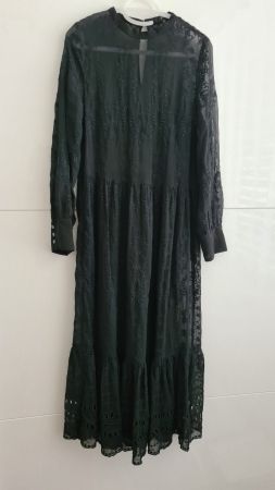 J. Crew transparente Maxikleid, schwarz, Gr. 42, NEU
