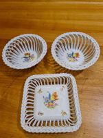 3 Herend Porzellan Flechtschalen