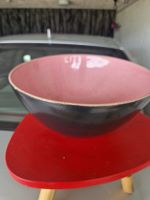 Rössler Keramik Schüssel pink aussen schwarz Durchmesser 21 
