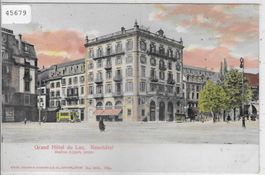 Grand Hôtel du Lac - Neuchatel - coloriert - Tram
