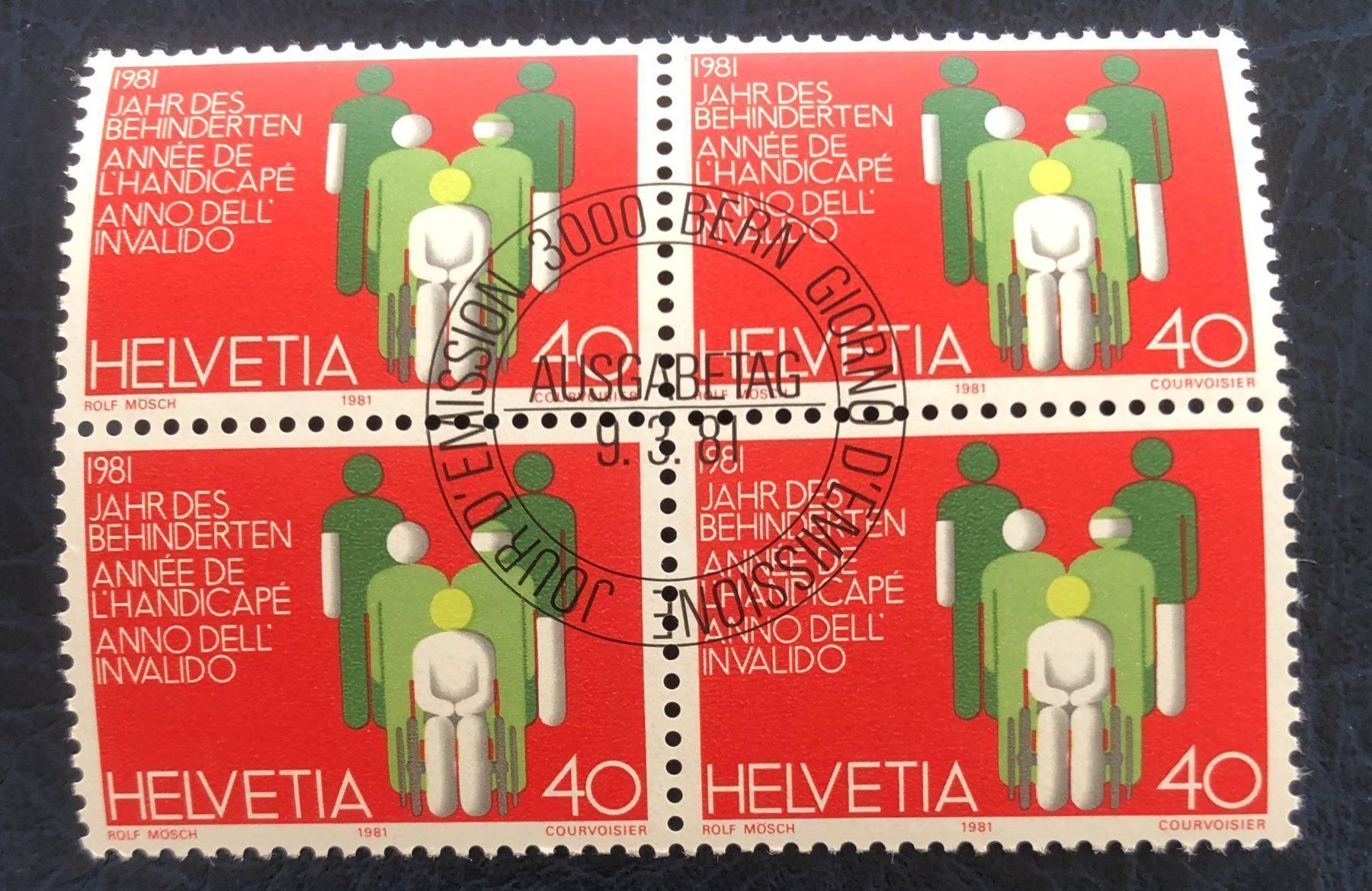 Tutti i francobolli: 4 er Block Nr.650 mit Vollstempel Bern – Usato da Aarau venduto da Billa007