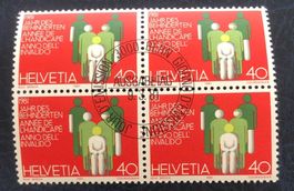 4 er Block Nr.650 mit Vollstempel Bern