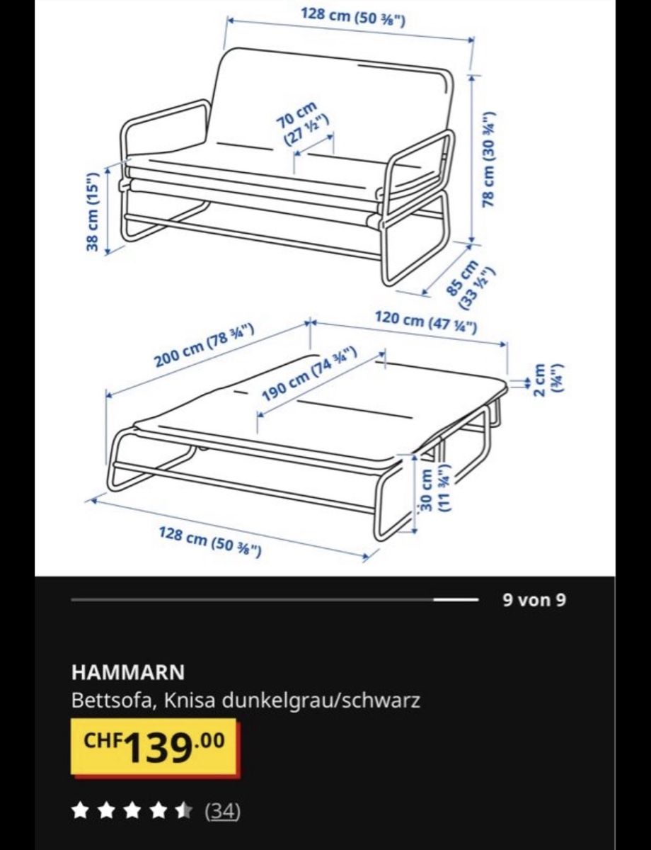 Sofas: Ikea Klappbett Sofa Couch Gratis  – Gebraucht aus Bad Zurzach von Goodshoppingforyou 3