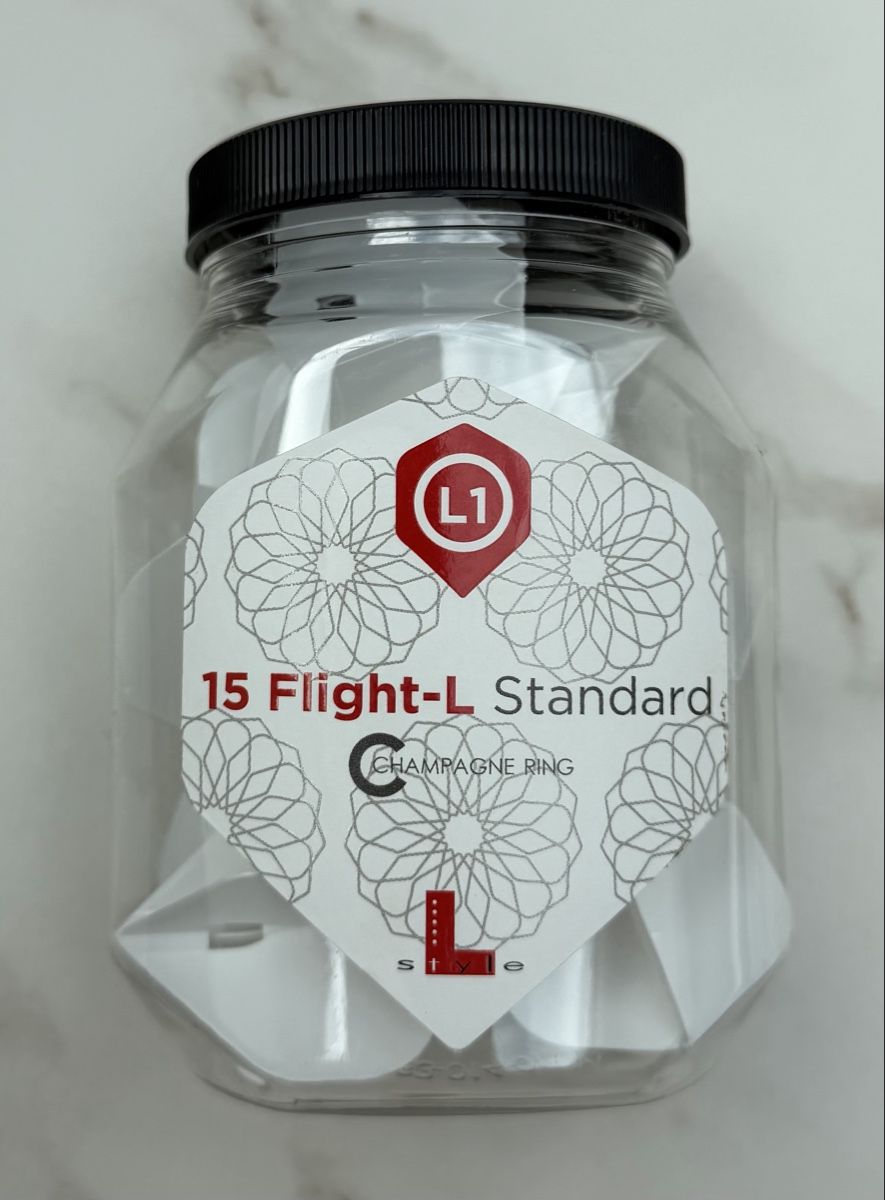 Freccette: L-Style Champagne Flights L1PRO Standard 10 Set – Nuovo e nell'imballaggio originale da Zürich venduto da Syossmen 1