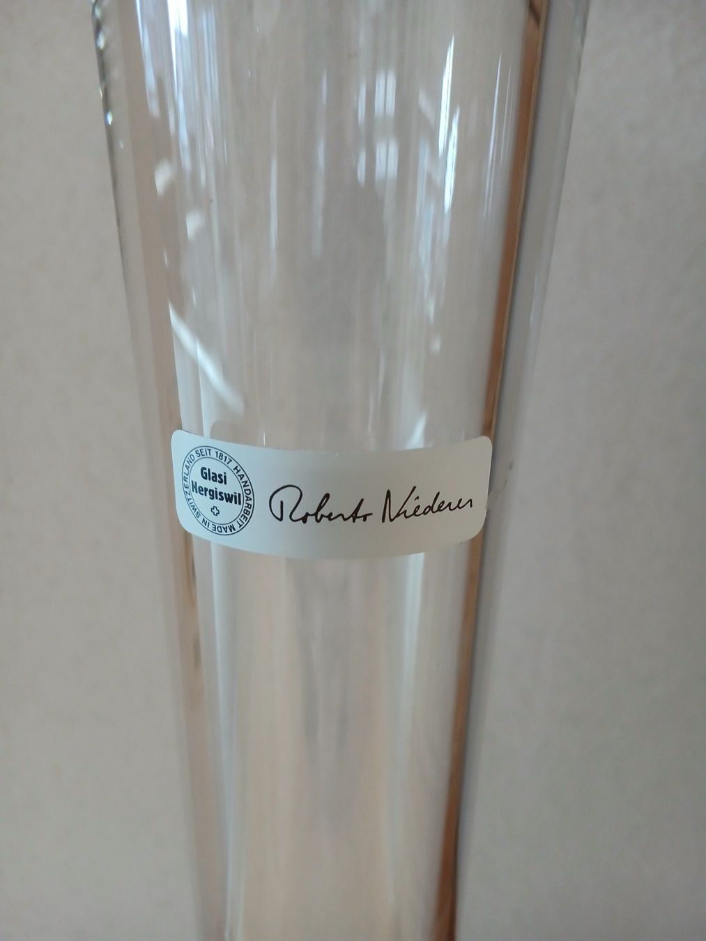 Glasi Hergiswil Vasen & Gefässe: Bodenvase Glasi Hergiswil ca. 68cm – Gebraucht aus Montlingen von Mabesi 1