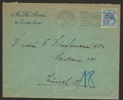 1913 Nederland Brief v Amsterdam nach Zürich