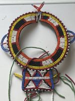 Halsband mit Perlen und Leder Handgemacht Multi-Farben(I27)