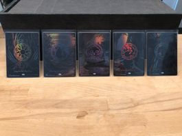 MTG all Phyrexian oil slick raised foil basic lands NM
