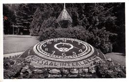 Ansichtskarte Blumen Uhr Kursaal Interlaken Schweiz 1939