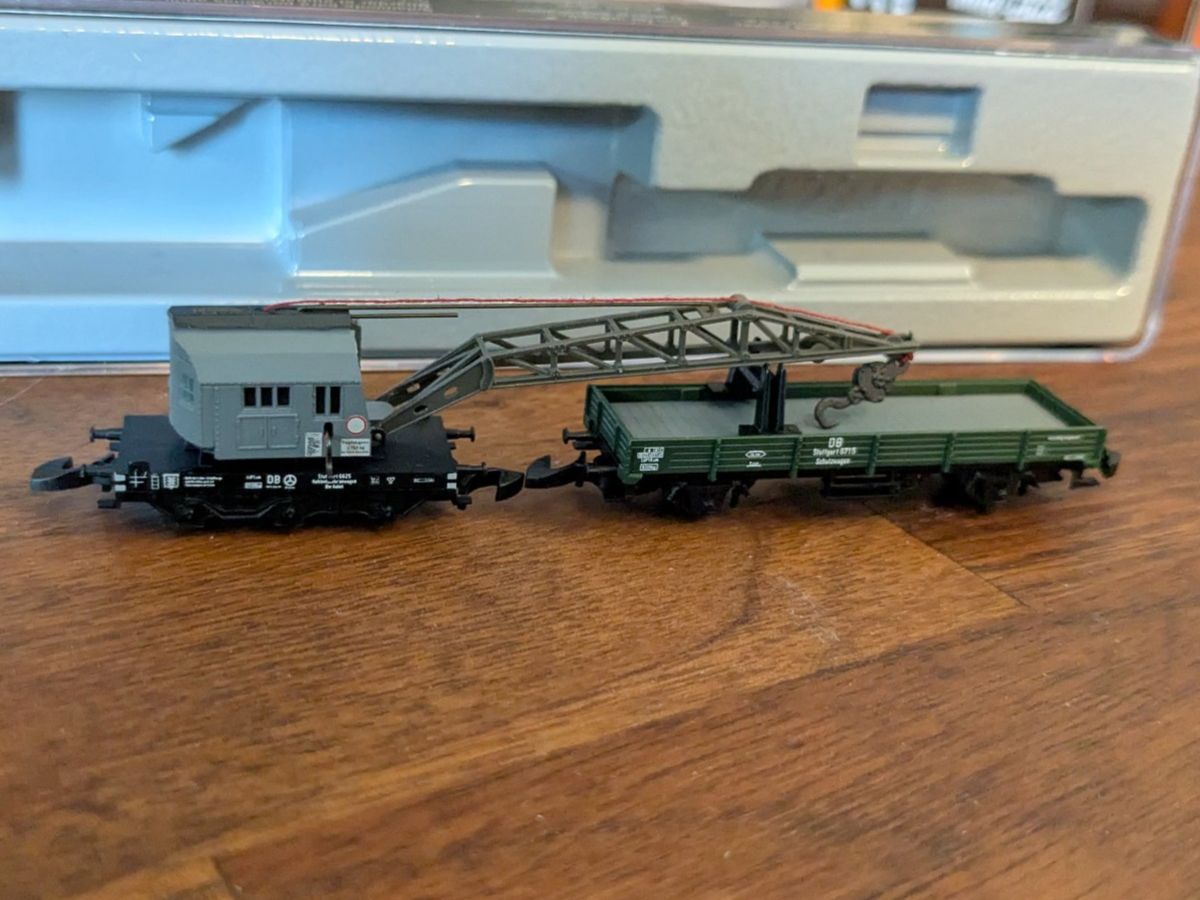 Märklin Modellini di ferrovie: Märklin Spur Z 86571 - Kranwagen-Set – Usato da Zürich venduto da NotVATRegistered 2