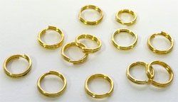 50 Ringli (doppelt) vergoldet 6mm