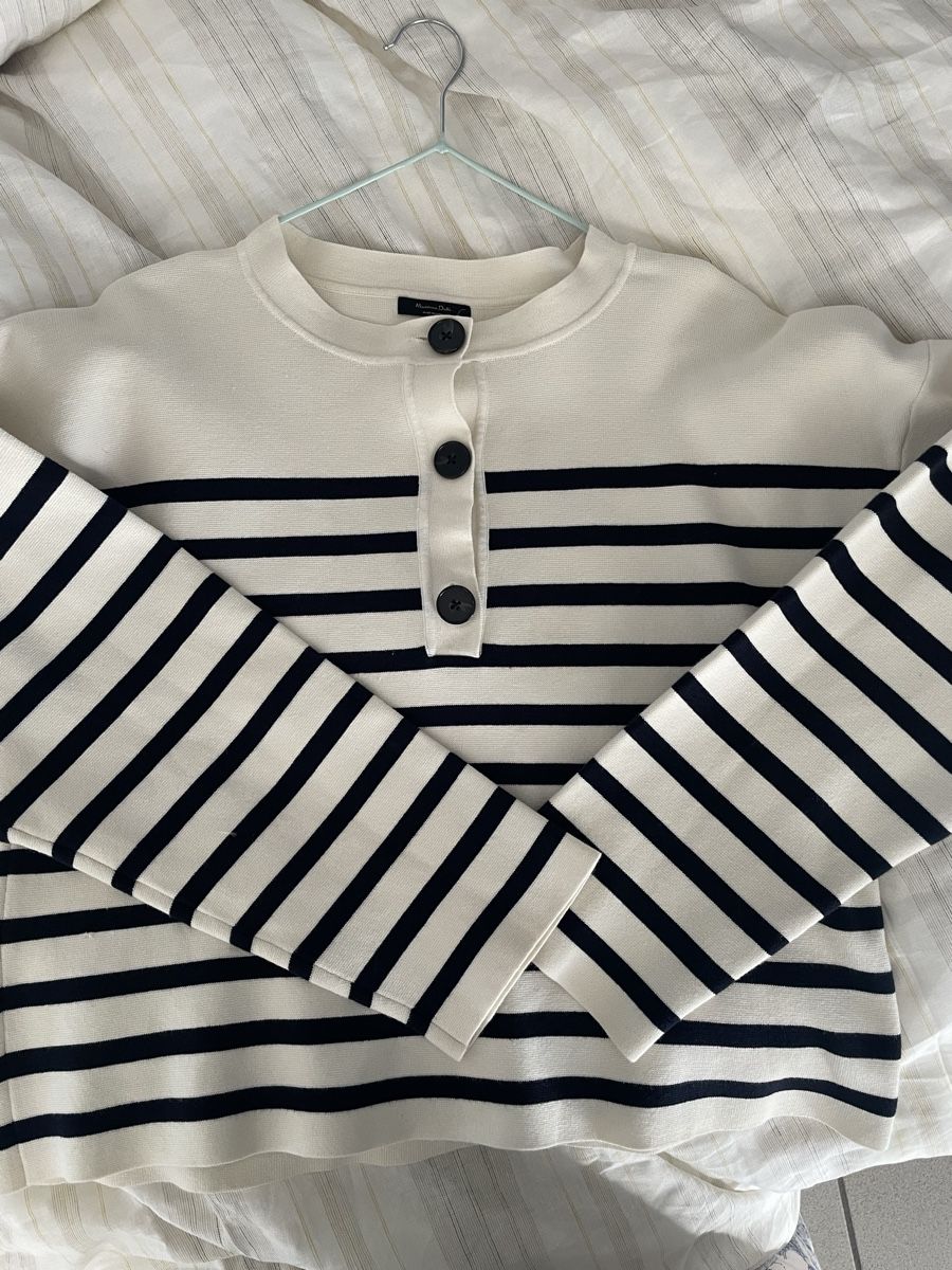 Pullover & Sweatshirts: Pullover Massimo Dutti gestreift weiss blau Knopfleiste – Neu (gemäss Beschreibung) aus Monte Carasso von alu_cf8g 3