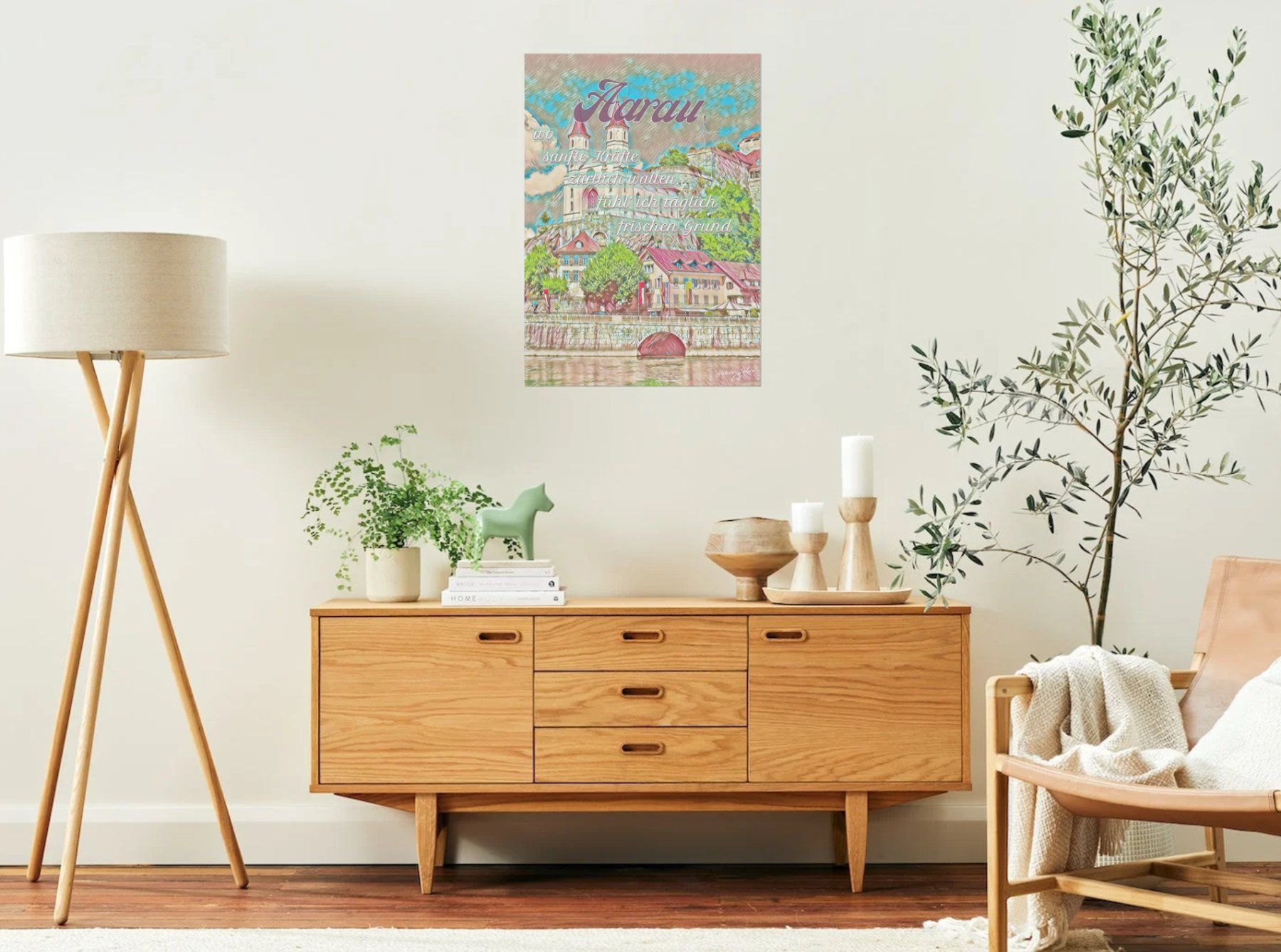 Poster & Bilder: Poster: Aarau. Schweiz. Gib deiner Heimat ein Zuhause. – Neu und originalverpackt aus Zürich von Posterrama