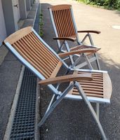 Gartenstuhl, 1 Stück, Teak/Alu, klappbar, FSC 100%