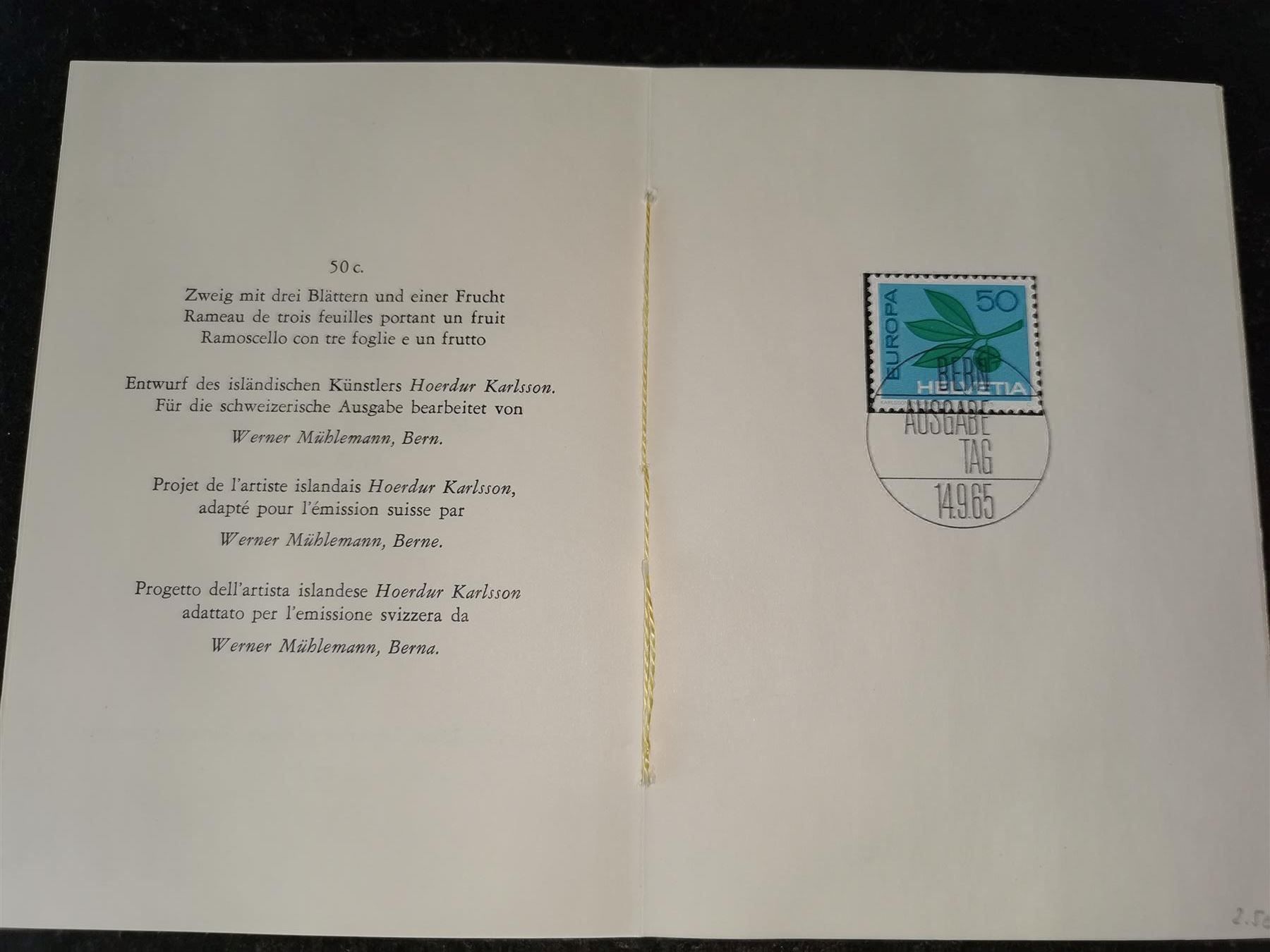 Alle Briefmarken: Sondermarken 1965 – Gebraucht aus Olten von smiples