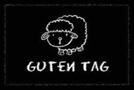 Fussmatte-GUTEN TAG-SCHWARZ-WEISS-40X60C