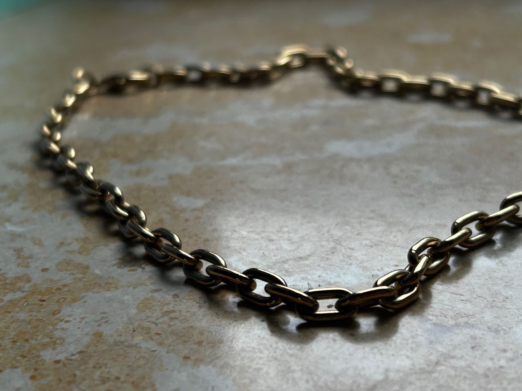 Catenine: Goldfarbene Kette, Gliederkette  38cm – Usato da Dittingen venduto da Bijoubelle 1