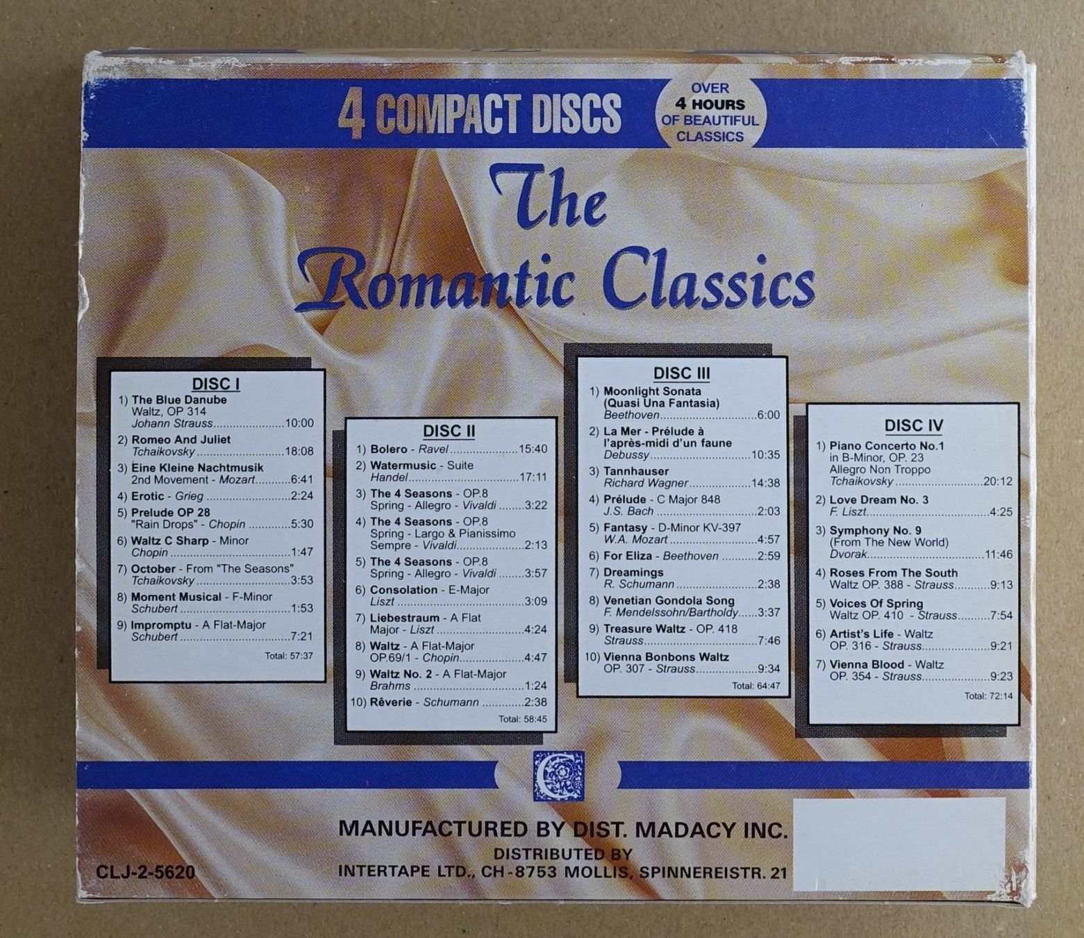 CD: The Romantic Classics (4 CDs) - F19 – Usato da Sessa venduto da fraenklishop 1