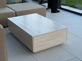 Couchtisch Travertinoptik mit Stauraum NEU ORIGINALVERPACKT