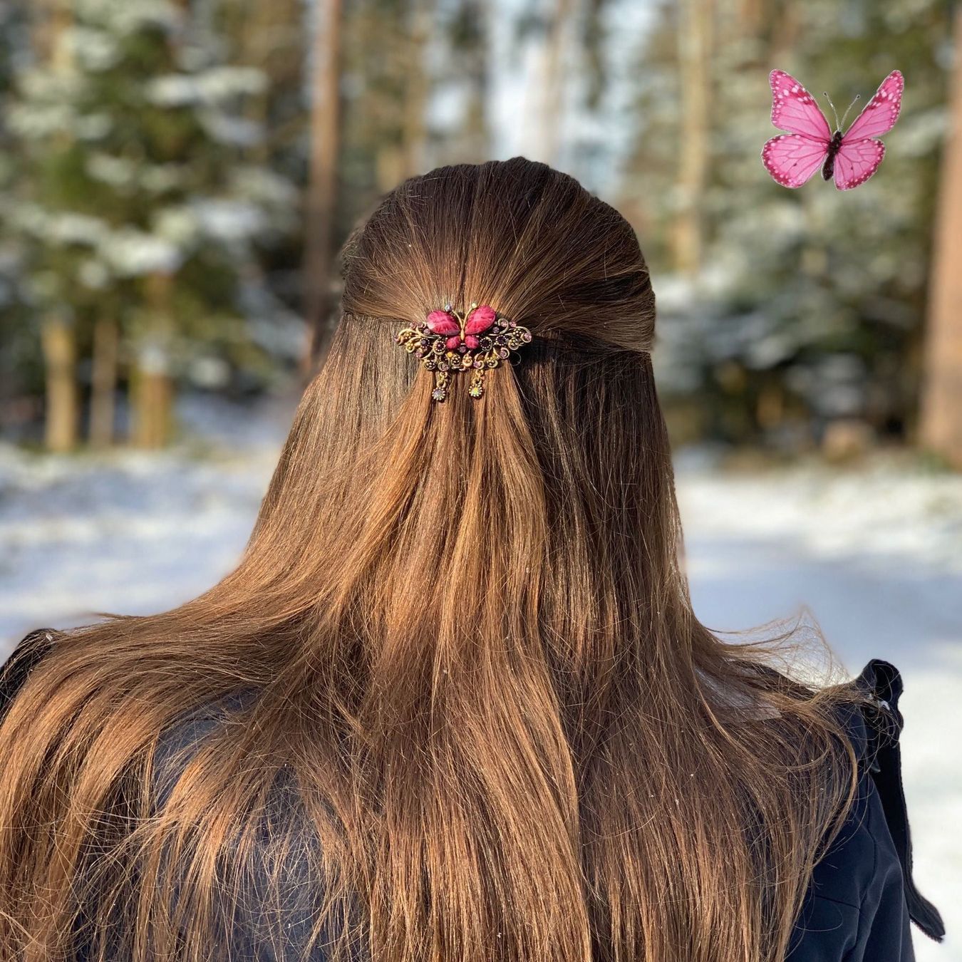 Accessori per capelli: Pink Butterfly :: Hairclip – Nuovo (secondo la descrizione) da Horgen venduto da missistore