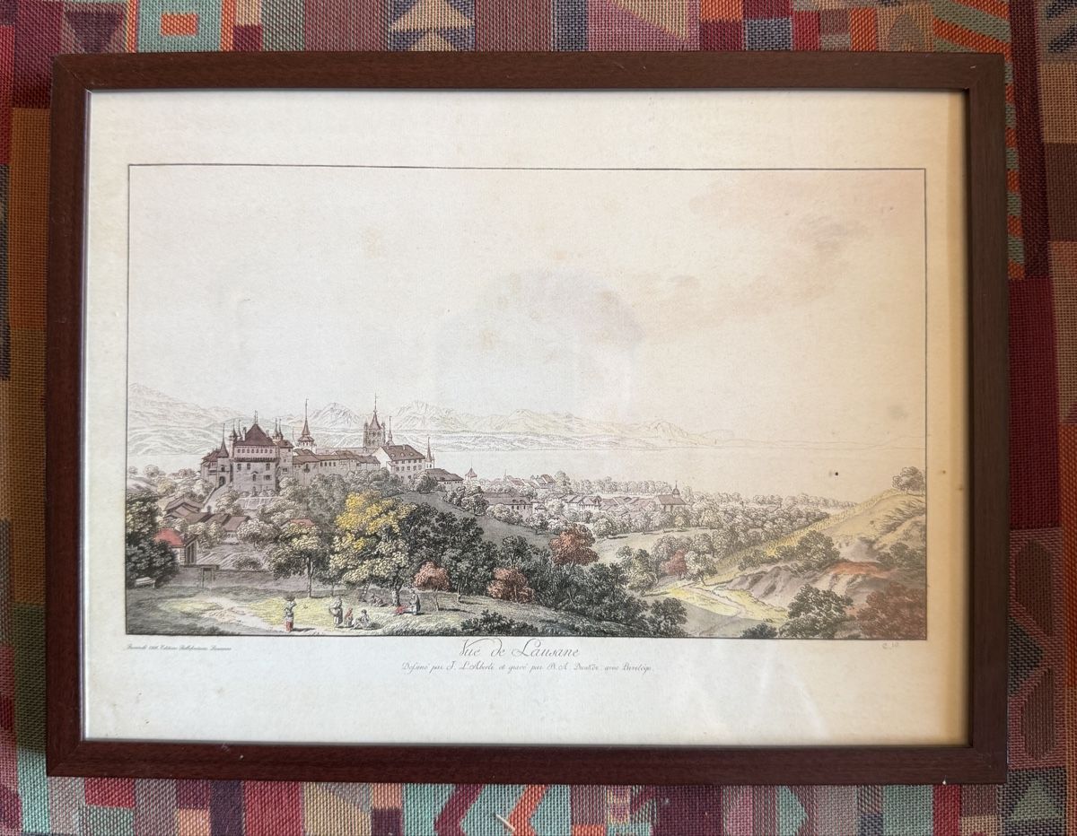 Stiche: Gravure Vue de Lausanne  – Gebraucht aus Clarens von Gabi0062
