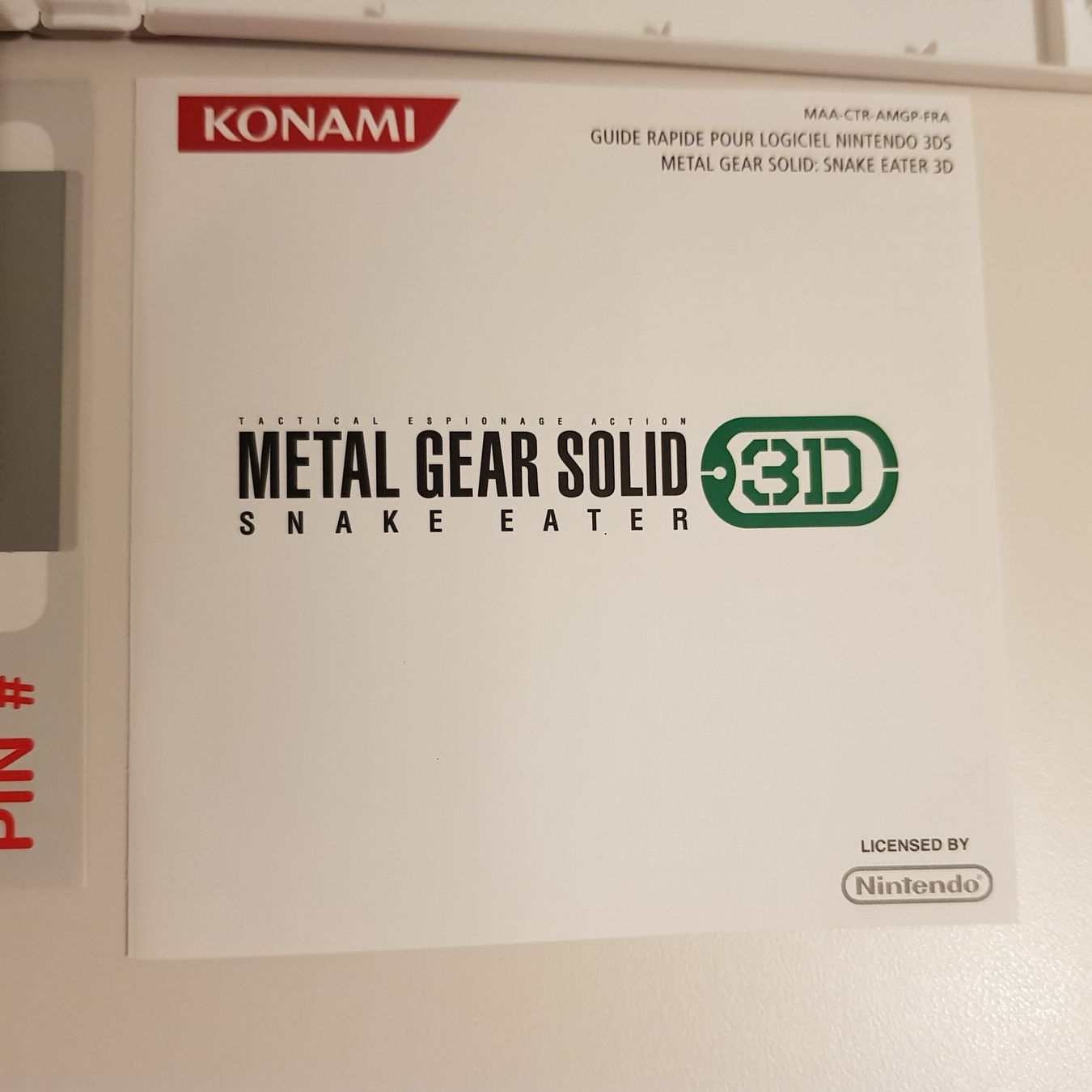 Nintendo Spiele: Metal Gear Solid - Snake Eater 3D /3DS – Gebraucht aus Münchenstein von 2DGames 3